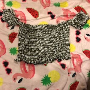 Charlotte Russe Striped Black and White Top